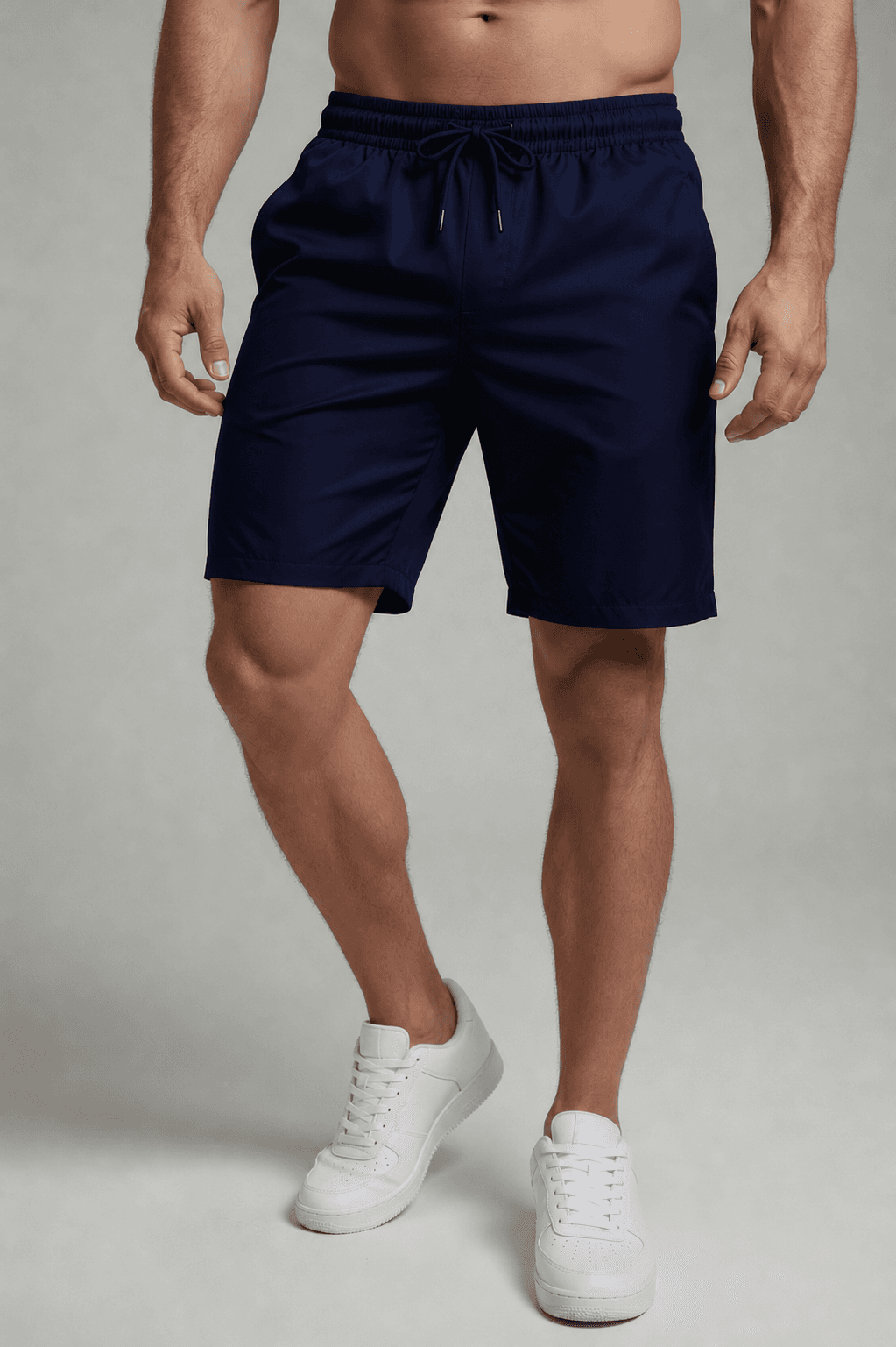 SPODENKI MĘSKIE SZYBKOSCHNĄCE - KOLOR GRANAT - SPORTOWE SHORTY NYLON